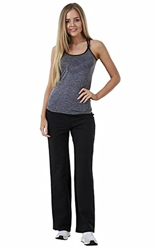 UC Ex Famous Store Straight Leg Joggers for Women, Ladies Cotton Rich Jogging Bottoms Black