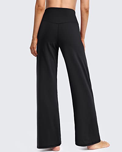 Promover Women's Activewear Trousers Straight Wide Leg with Pockets Yoga Pants Stretch Work Tracksuit Bottoms Gym Joggers Causal Tummy Control Lounge Pants Petite/Regular/Tall