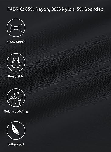 AFITNE Women's Straight Leg Black Work Trousers - Tummy Control Bootcut Yoga Pants for Women, Ladies Workout Office Yoga Work Trousers with 4 Pockets - 29 Inches - Black M