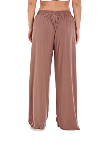 Apparel Ladies Women Trouser Elasticated Wide Leg High Waist ITY Regular Pants Black Red