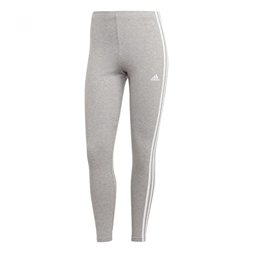 adidas Women's Tights (1/1) W 3S Hw Lg, Medium Grey Heather/White, IC7152, M