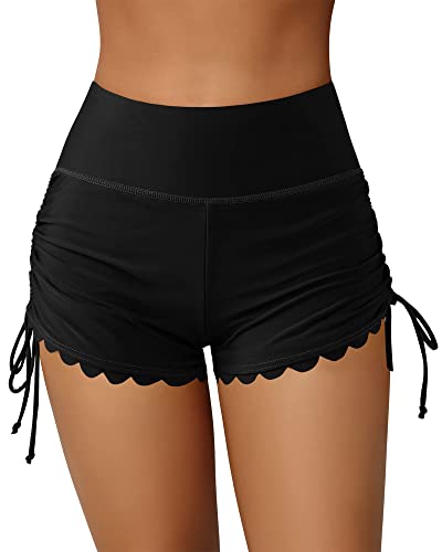 ATTRACO Womens Swim Shorts Bottom High Waisted Boyleg Sports Beach Board Shorts