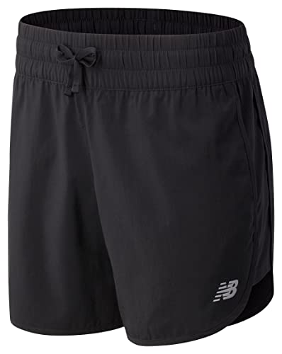 New Balance Core 5 Inch Short, Women, Black, L