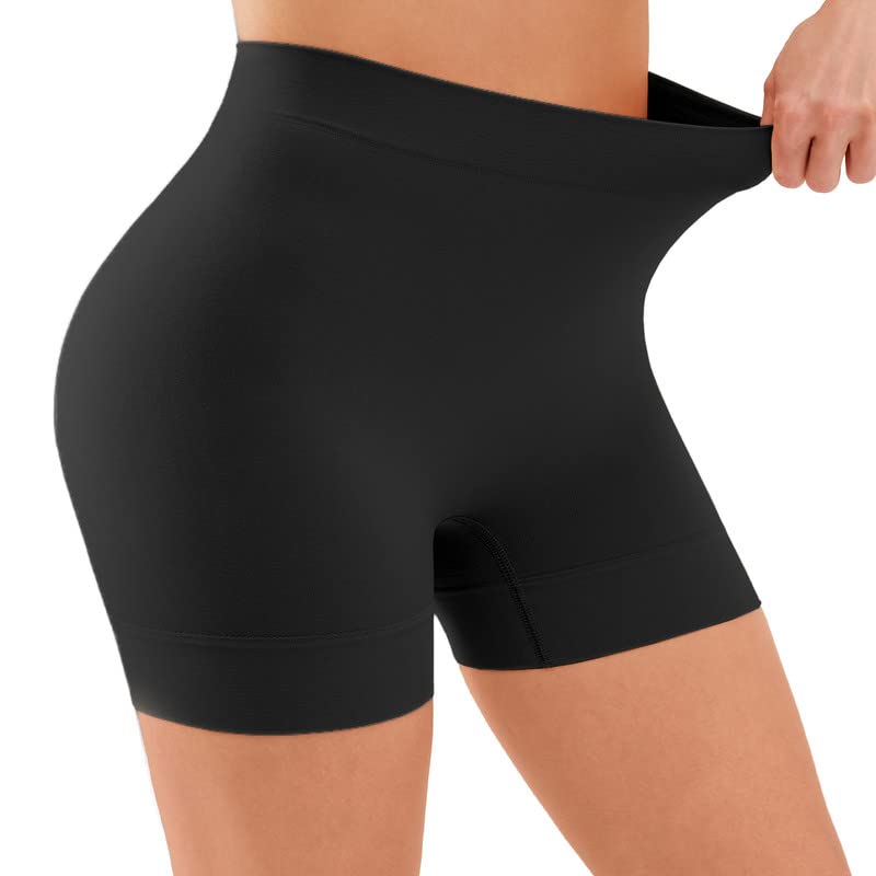 YADIFEN Anti Chafing Shorts Womens Gym Shorts Yoga Shorts Biker Shorts Chub Rub Shorts Seamless Lycra Boyshorts Slip Shorts Ladies Boxer Shorts for Under Dress Black