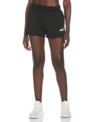 PUMA Women's Ess 4` Sweat Tr Shorts, Puma Black, S UK
