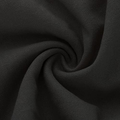 AMhomely Linen Shorts with Pockets for Women Summer Elastic Waist Drawstring Shorts Casual Beach Hotpants Fitness Yoga Shorts Loose Fit Pants UK, 01 Black, XL