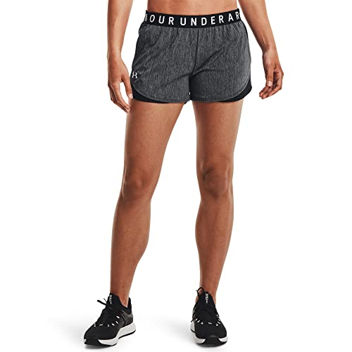 Under Armour Women Play Up Twist Shorts 3.0, Women's Breathable Running Shorts, Active Shorts for Workouts, Comfortable Gym Shorts, Grey