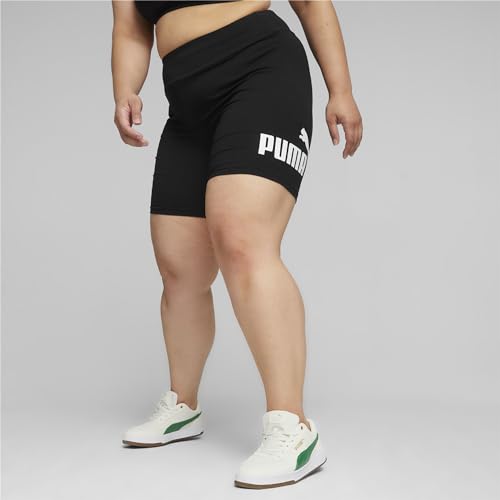 PUMA Women's Ess 7" Logo Short Leggings Tights, Puma Black, XS UK