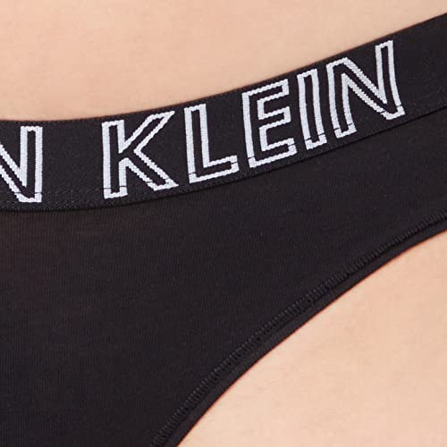 Calvin Klein - Women's Bikini Briefs - Ultimate Line - Black - M - CK Women's Underwear - Labelled Waistband - Medium Rise - 95% Cotton 5% Elastane