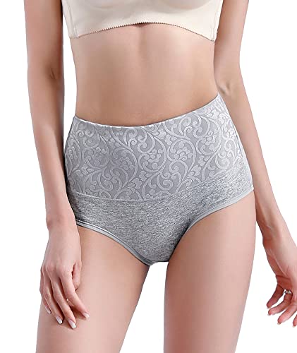 YOULEHE Women's High Waist Knickers Ladies Cotton Briefs Underwear Full Coverage Soft Breathable Panties Multipack (8 Pack-H01, M)