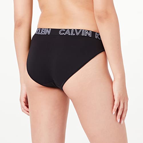 Calvin Klein - Women's Bikini Briefs - Ultimate Line - Black - M - CK Women's Underwear - Labelled Waistband - Medium Rise - 95% Cotton 5% Elastane