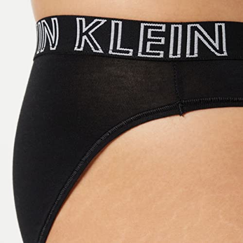 Calvin Klein - Women's Bikini Briefs - Ultimate Line - Black - M - CK Women's Underwear - Labelled Waistband - Medium Rise - 95% Cotton 5% Elastane