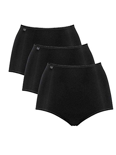 Sloggi Women's 24/7 Microfibre Maxi C3p Slip, Black, 14