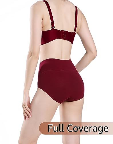 INNERSY Womens Underwear High Waisted Knickers Cotton Panties Ladies Pants Full Briefs Multipack 5 (14, Deep Winter)