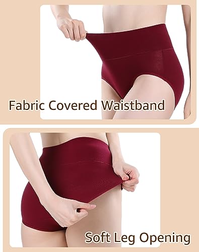 INNERSY Womens Underwear High Waisted Knickers Cotton Panties Ladies Pants Full Briefs Multipack 5 (14, Deep Winter)