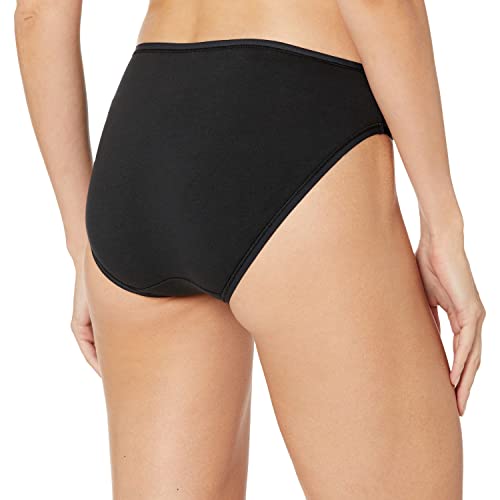 Amazon Essentials Women's Cotton High Leg Brief Underwear (Available in Plus Size), Pack of 6, Black, 18