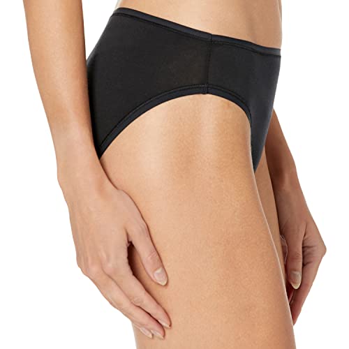 Amazon Essentials Women's Cotton High Leg Brief Underwear (Available in Plus Size), Pack of 6, Black, 18