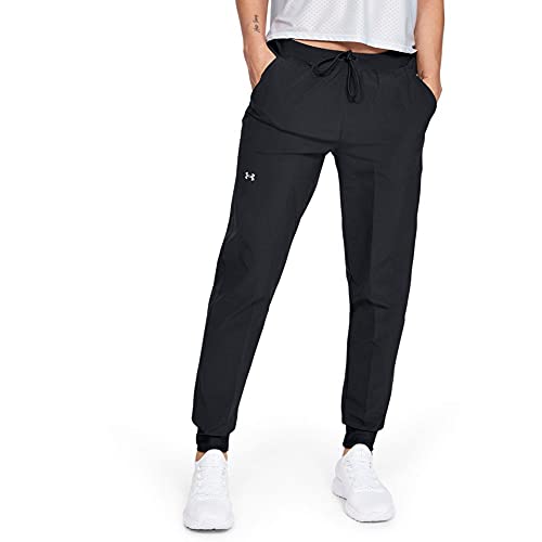 Under Armour Women's UA Armour Sport Woven Pant, women's comfortable tracksuit bottoms, jogger bottoms with tapered leg