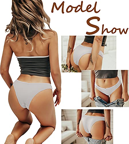 FINETOO 10er Ladies Pants Sexy Lingerie Cotton Briefs Shorts Tangas Brazilian Knickers Soft Bikinis for Women Seamless Underwear Set Multipack