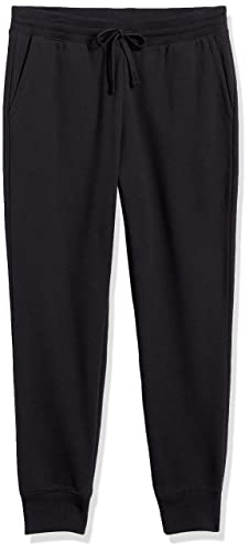 Amazon Essentials Women's Fleece Jogging Trouser (Available in Plus Size), Black, L