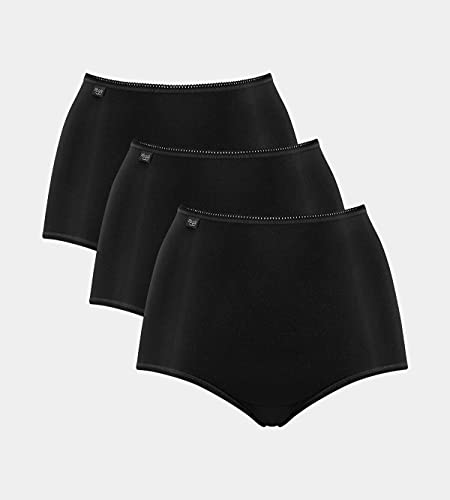 Sloggi Women's 24/7 Microfibre Maxi C3p Slip, Black, 14