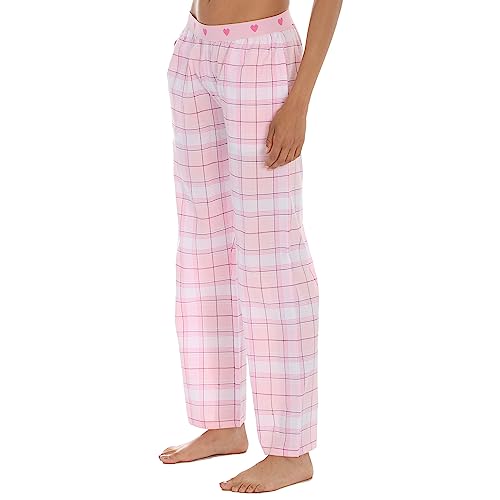 INSIGNIA Ladies Pyjamas Lounge Pants Check (2 PACK) (Pink -Lilac, L)