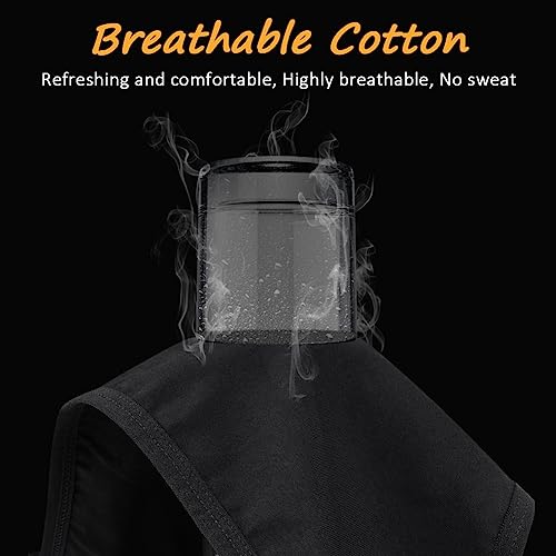 flintronic Women's Underwear, 6 Pcs Cotton Breathable Knickers Multipack, Stretchy Mid-Low Rise Hipster Panties, Soft Comfortable Ladies Basic Briefs for Daily Wear (Black L)