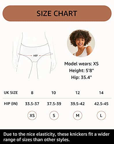 INNERSY No Vpl Knickers for Women Seamless Underwear Invisible Pants Ladies Briefs Multipack 3 (12, Pink/Burgundy/Black)