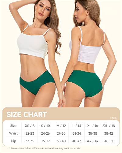 PULIOU Womens Underwear Multipack Knickers Ladies Pants Mid Rise Soft Cotton Panties Briefs Breathable Comfy Stretchy Basic pack of 6