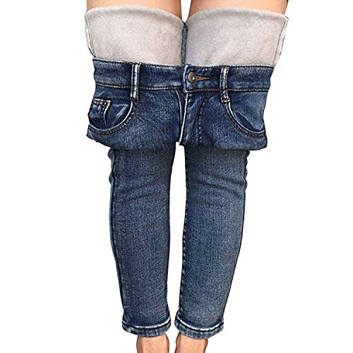 Womens Winter Fleece Lined Stretchy Jeggings High Waisted Skinny Jeans Yoga Denim Pants(UK 12/Tag 31)