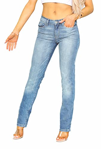 Ex High Street Brand Skinny Denim Jeans for Womens UK, Ladies High Waisted Stretchy Jean Blue