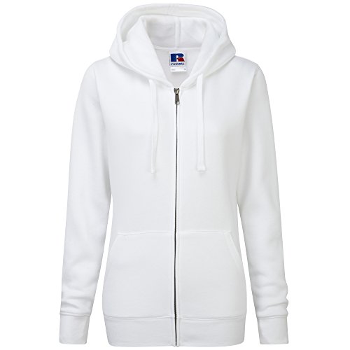 Russell Ladies Premium Authentic Zipped Hoodie (3-Layer Fabric) (M) (White)