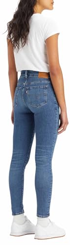 Levi's Women's 711 Double Button Jeans, Blue Wave Mid, 29W / 32L