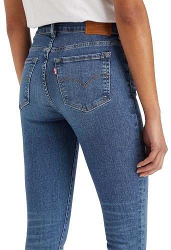 Levi's Women's 711 Double Button Jeans, Blue Wave Mid, 29W / 32L