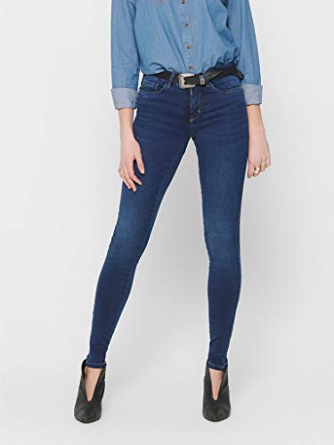 ONLY NOS Women's Onlroyal Reg Skinny Jeans, Blue (Dark Blue Denim Dark Blue Denim), M /L32 (Manufacturer Size: M /L32)