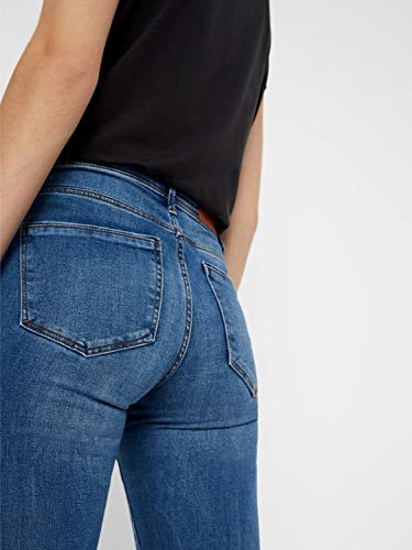Vero Moda Women's Vmtanya Mr Piping Vi349 Noos Skinny Jeans, Blue (Medium Blue Denim Medium Blue Denim), M UK