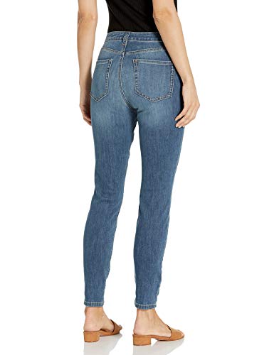 Amazon Essentials Women's Mid-Rise Curvy Skinny Jean, Medium Wash, 14
