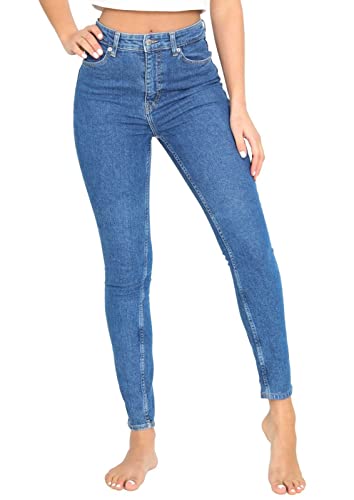 UC Ex High Street Brand Skinny Jeans for Women, Ladies High Waist Jean Skinny Stretch Pants Dark Blue