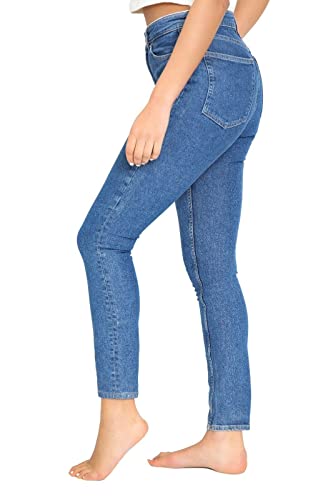 UC Ex High Street Brand Skinny Jeans for Women, Ladies High Waist Jean Skinny Stretch Pants Dark Blue