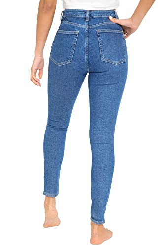 UC Ex High Street Brand Skinny Jeans for Women, Ladies High Waist Jean Skinny Stretch Pants Dark Blue