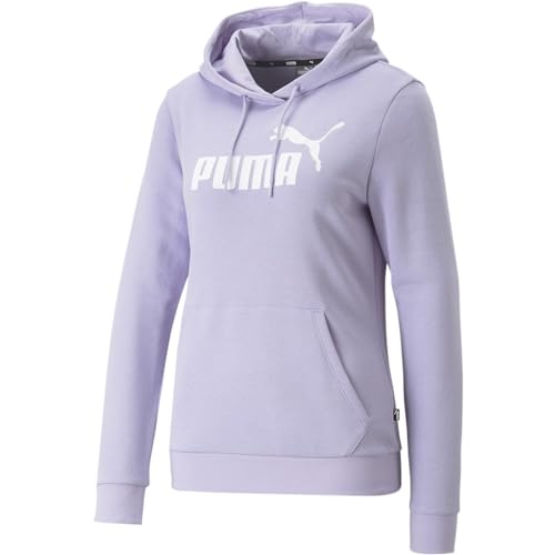 PUMA Womens W Ess Logo Hoodie Vivid Violet M