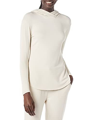 Amazon Essentials Women's Supersoft Terry Standard-Fit Long-Sleeve Hooded Pullover (Previously Daily Ritual), Sand, XXL