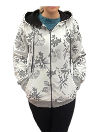 Bahob® Womens Ladies Plain Zip Up Hoodie Long Sleeve Sweatshirt Full Zip Top Soft Jumper Jacket Hoodies Top S-6XL (WZH-101-A, Medium)