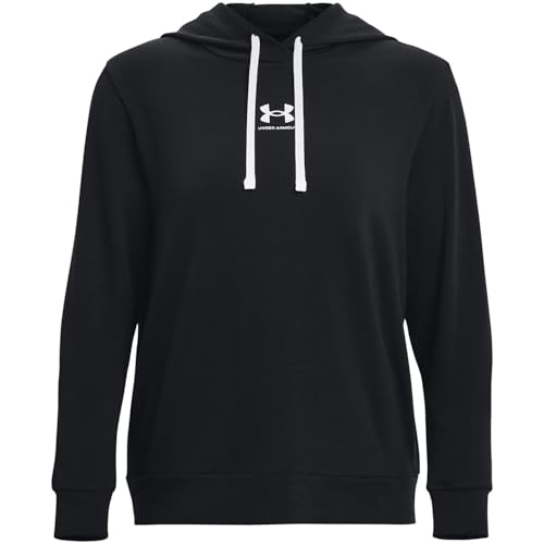 Under Armour Women's Rival Terry Hoodie Sweatshirt, Black, S