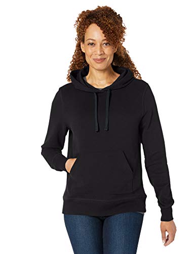Amazon Essentials Women's Fleece Pullover Hoodie (Available in Plus Size), Black, M