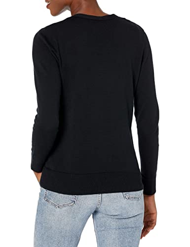 Amazon Essentials Women's Lightweight V-Neck Cardigan Jumper (Available in Plus Size), Black, M
