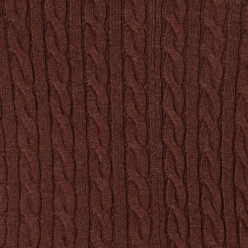 Amazon Essentials Women's Lightweight Long-Sleeved Cable Crewneck Sweater (Available in Plus Size), Dark Green, L