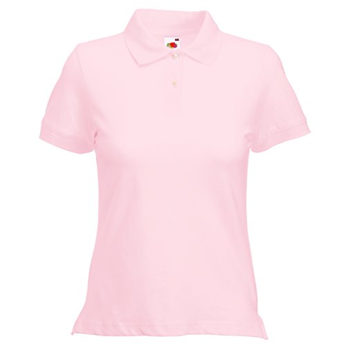 Fruit of the Loom Women's Polo Shirt Short-Sleeve, Womens Men, fuchsia, Large