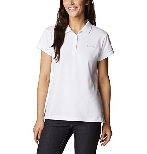 Columbia Women's Lakeside Trail Solid Pique Polo Shirt White