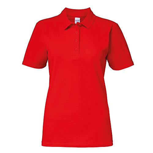 Gildan Softstyle Womens/Ladies Short Sleeve Double Pique Polo Shirt (XL) (Red)